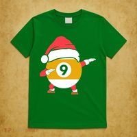Dabbing Santa Claus Christmas Funny Pool Billiards Xmas Sport T-Shirt thumb 5