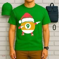 Dabbing Santa Claus Christmas Funny Pool Billiards Xmas Sport T-Shirt thumb 6