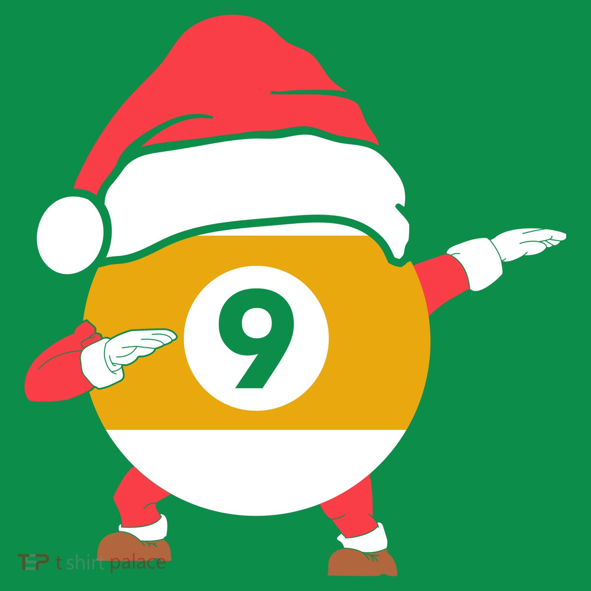 Dabbing Santa Claus Christmas Funny Pool Billiards Xmas Sport Baby Bodysuit