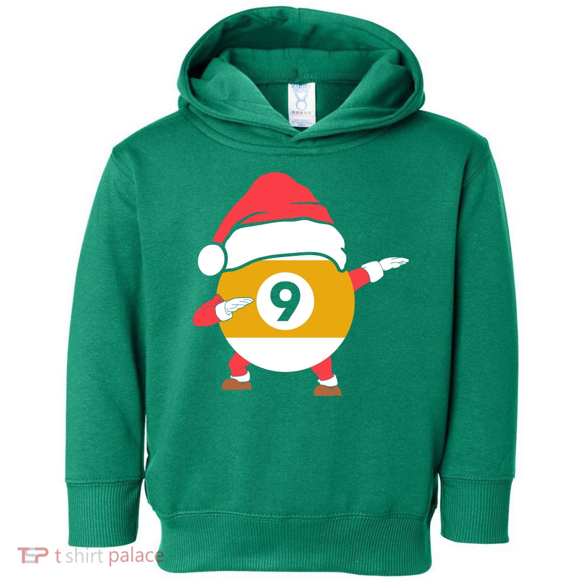 Dabbing Santa Claus Christmas Funny Pool Billiards Xmas Sport Toddler Hoodie