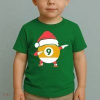 Dabbing Santa Claus Christmas Funny Pool Billiards Xmas Sport Toddler T-Shirt thumb 2