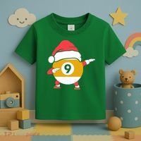 Dabbing Santa Claus Christmas Funny Pool Billiards Xmas Sport Toddler T-Shirt thumb 3