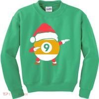 Dabbing Santa Claus Christmas Funny Pool Billiards Xmas Sport Kids Sweatshirt thumb 0