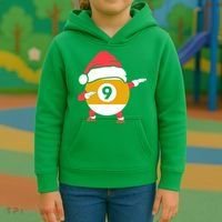 Dabbing Santa Claus Christmas Funny Pool Billiards Xmas Sport Kids Hoodie thumb 3