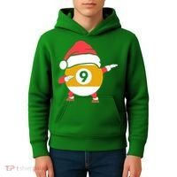 Dabbing Santa Claus Christmas Funny Pool Billiards Xmas Sport Kids Hoodie thumb 4