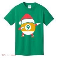 Dabbing Santa Claus Christmas Funny Pool Billiards Xmas Sport Kids T-Shirt thumb 0