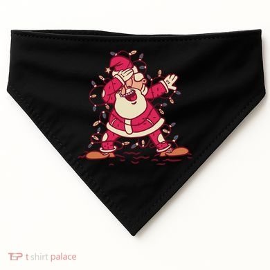 Dabbing Santa Cartoon USA-Made Doggie Bandana