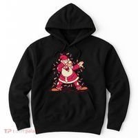 Dabbing Santa Cartoon Hoodie thumb 0