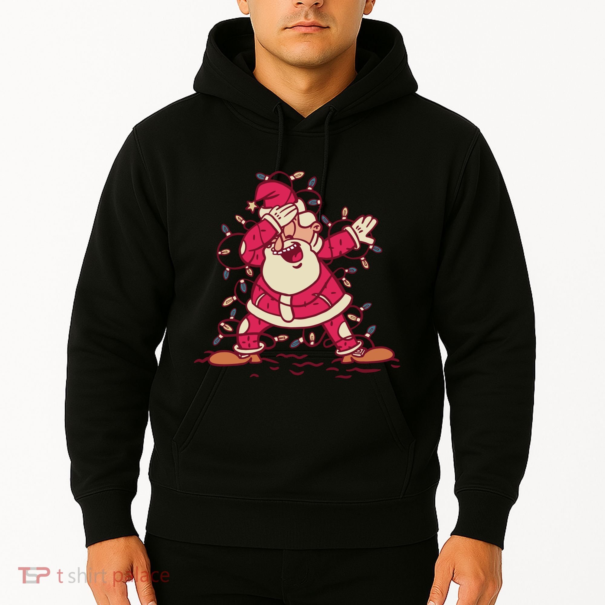Dabbing Santa Cartoon Hoodie