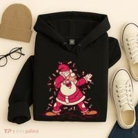 Dabbing Santa Cartoon Hoodie thumb 4