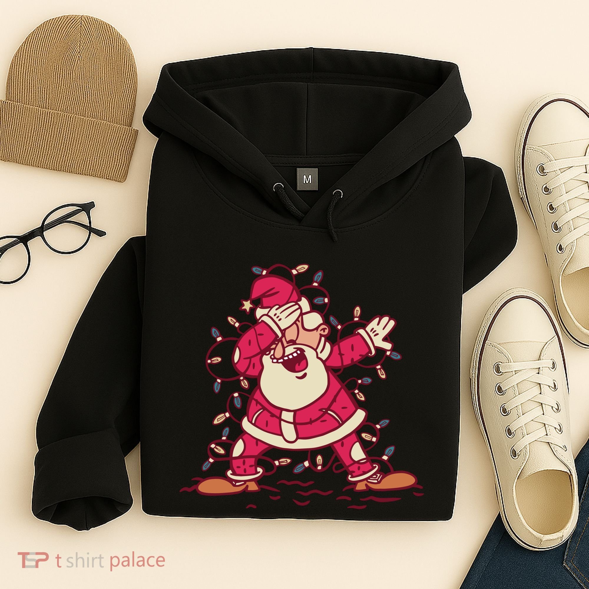 Dabbing Santa Cartoon Hoodie