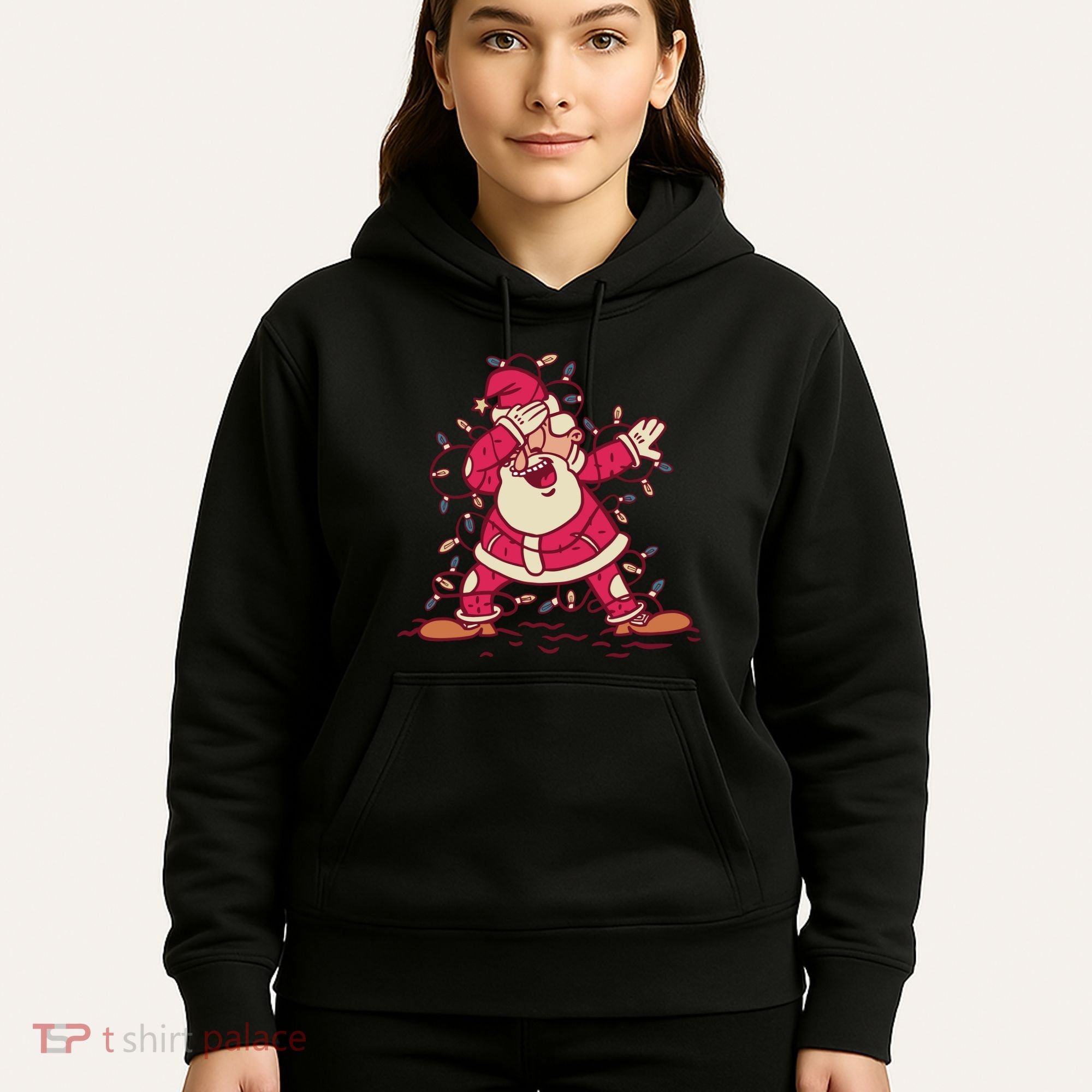 Dabbing Santa Cartoon Hoodie