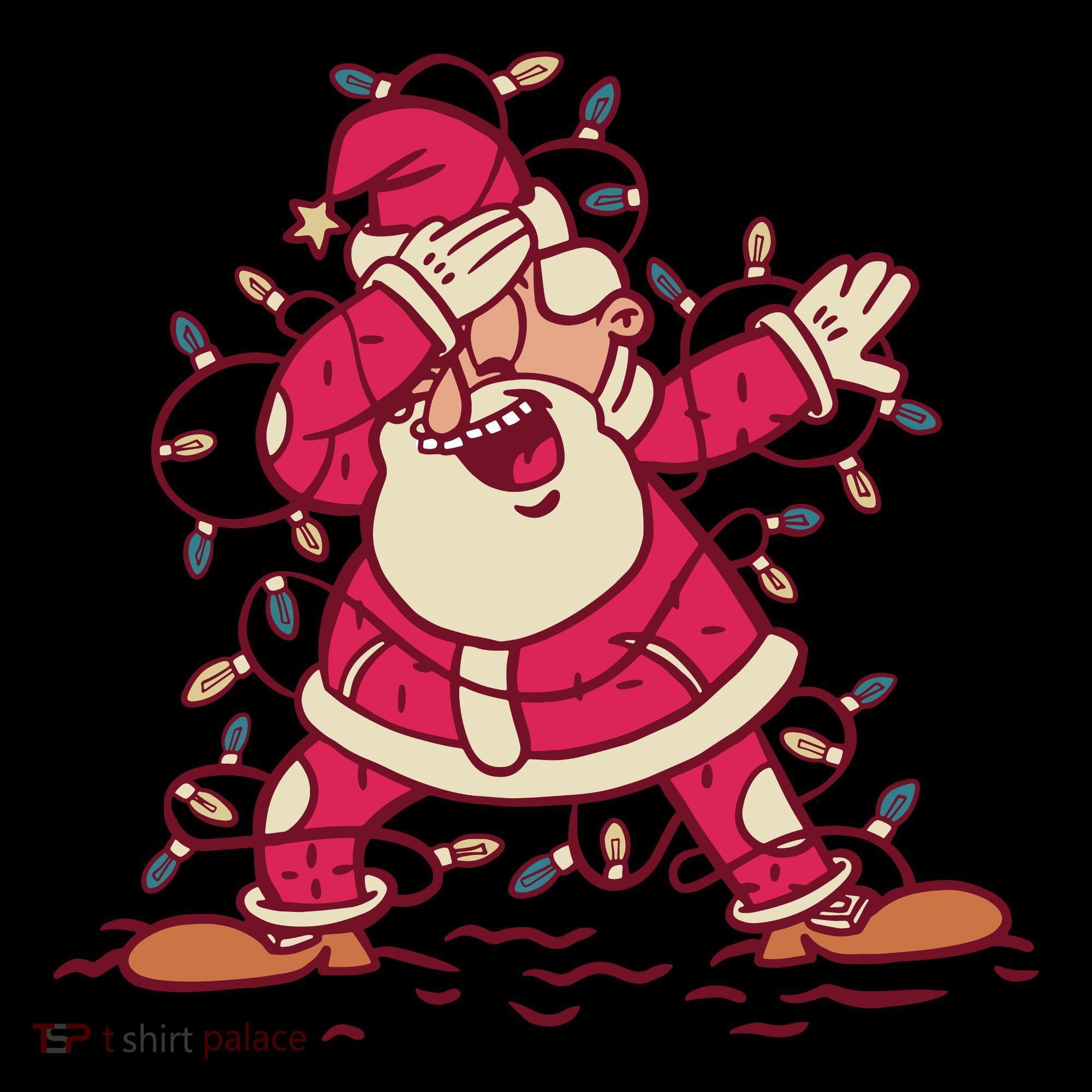Dabbing Santa Cartoon Hoodie