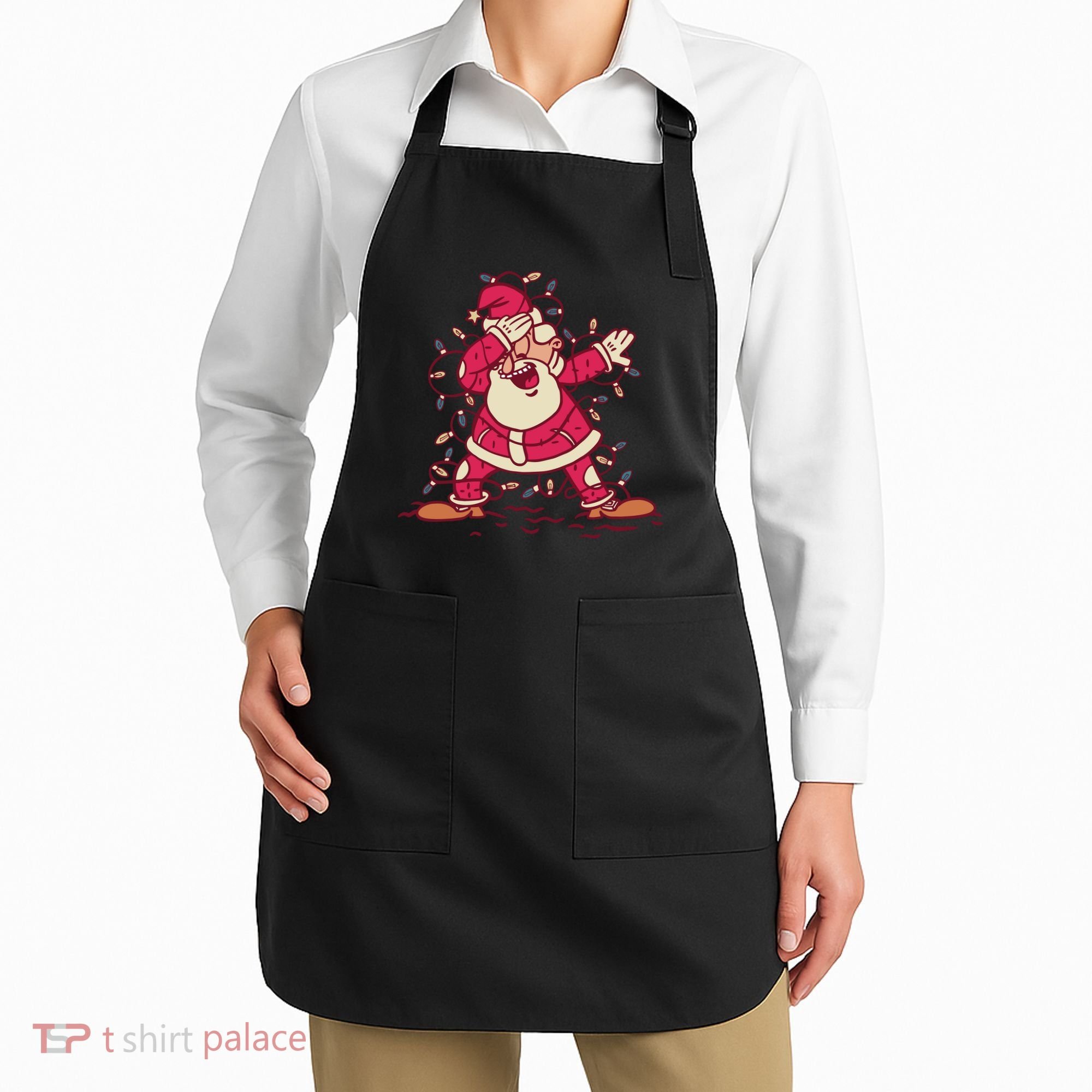 Dabbing Santa Cartoon Apron