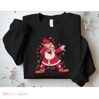 Dabbing Santa Cartoon Sweatshirt thumb 2