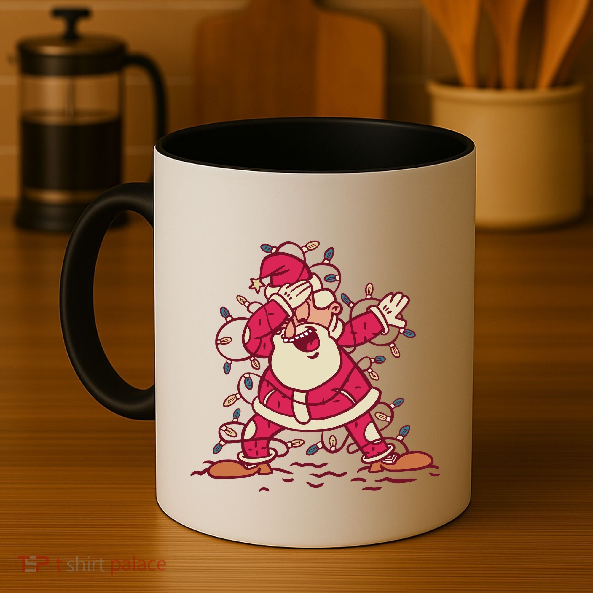 Dabbing Santa Cartoon Coffee Mug