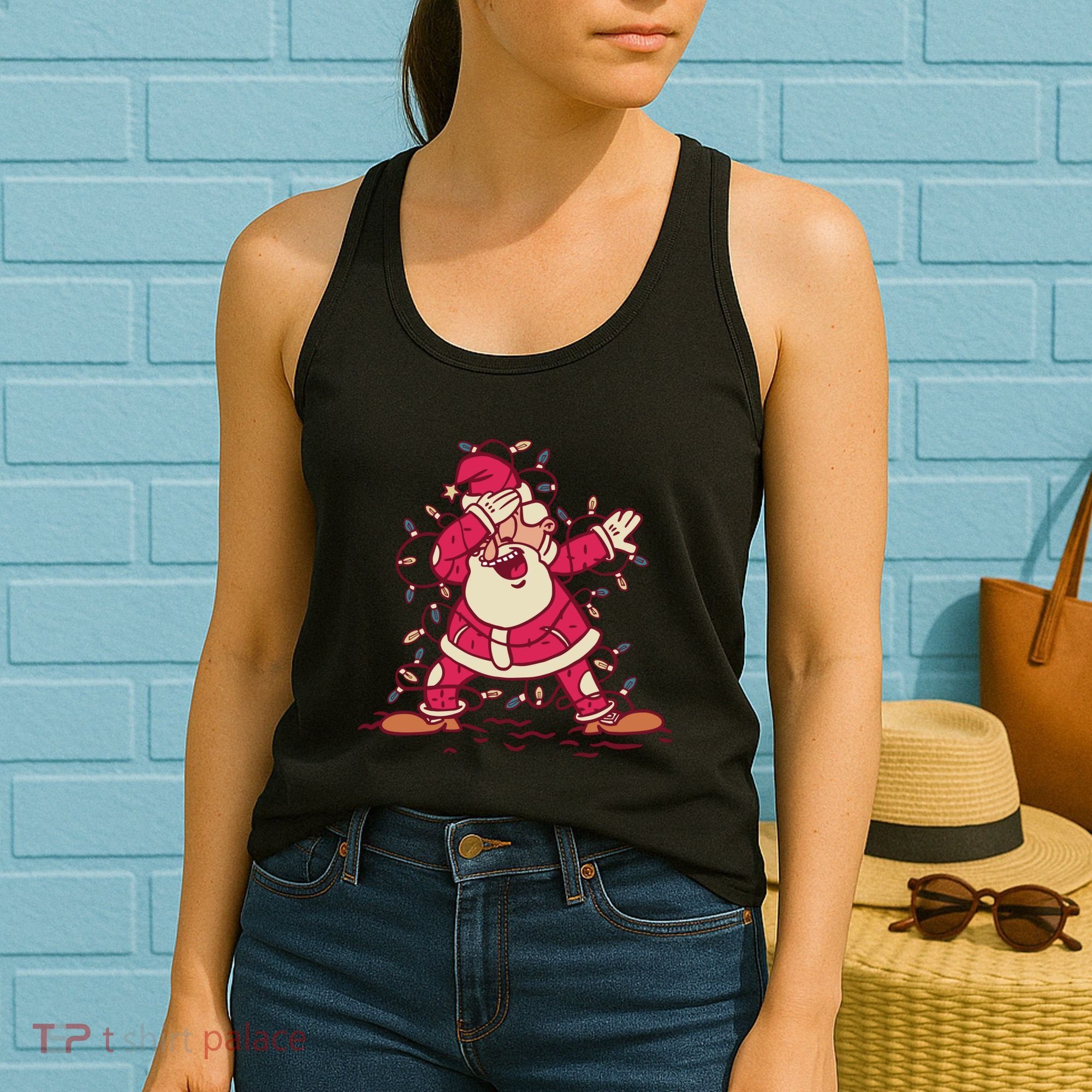 Dabbing Santa Cartoon Women's Tank Top