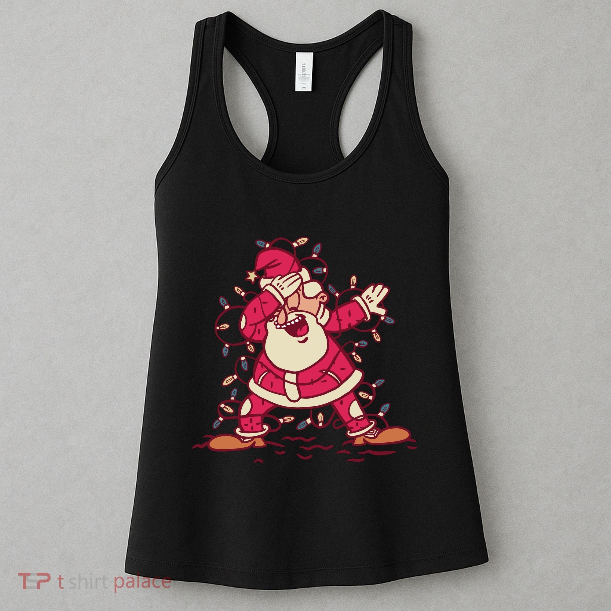 Dabbing Santa Cartoon Women's Tank Top