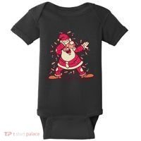 Dabbing Santa Cartoon Baby Bodysuit thumb 0
