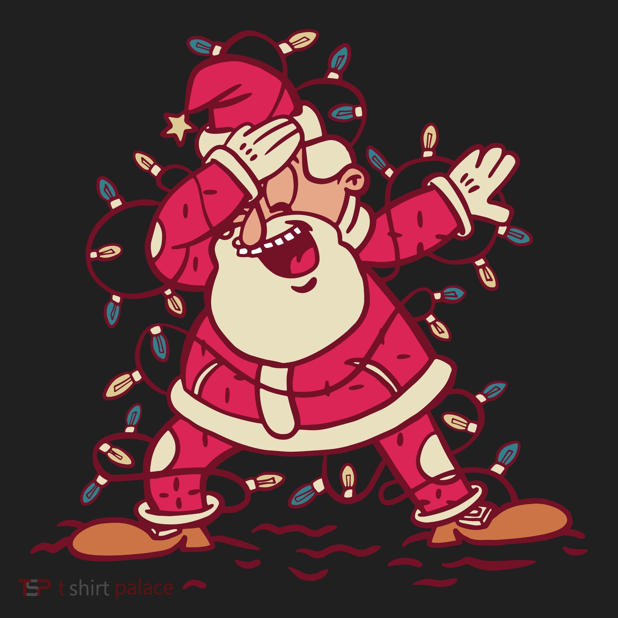 Dabbing Santa Cartoon Hat