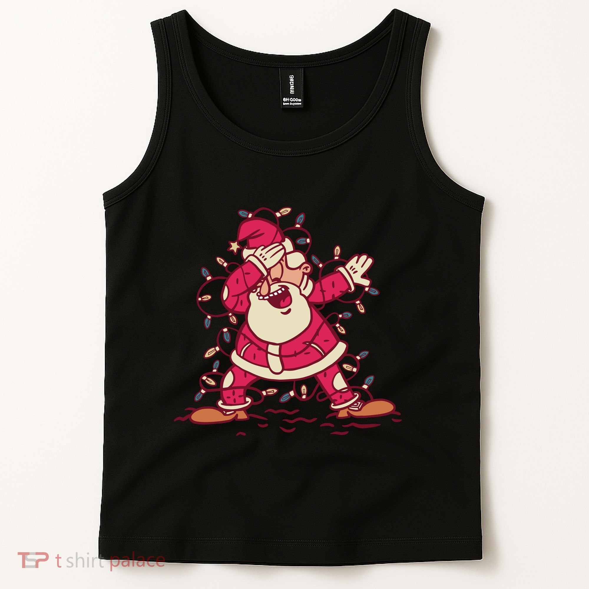 Dabbing Santa Cartoon Tank Top