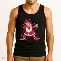 Dabbing Santa Cartoon Tank Top thumb 3