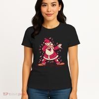 Dabbing Santa Cartoon Women's T-Shirt thumb 4