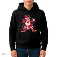 Dabbing Santa Cartoon Kids Hoodie thumb 4