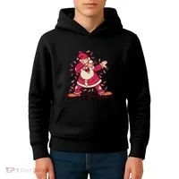 Dabbing Santa Cartoon Kids Hoodie thumb 4