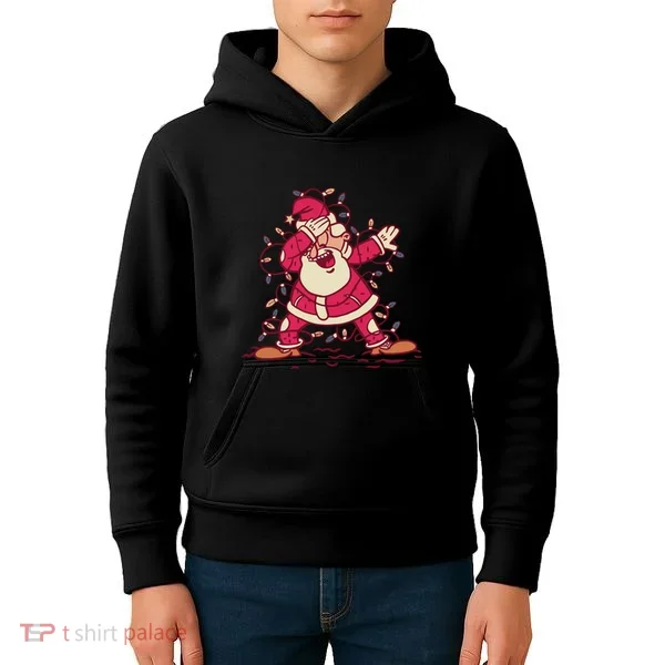 Dabbing Santa Cartoon Kids Hoodie