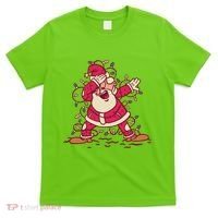 Dabbing Santa Cartoon T-Shirt thumb 0