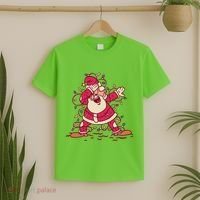 Dabbing Santa Cartoon T-Shirt thumb 2