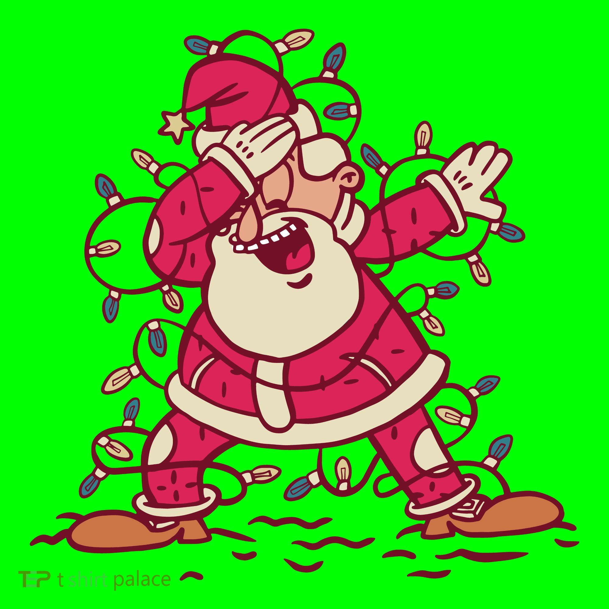 Dabbing Santa Cartoon Coaster
