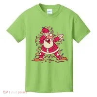 Dabbing Santa Cartoon Kids T-Shirt thumb 0