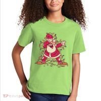 Dabbing Santa Cartoon Kids T-Shirt thumb 2