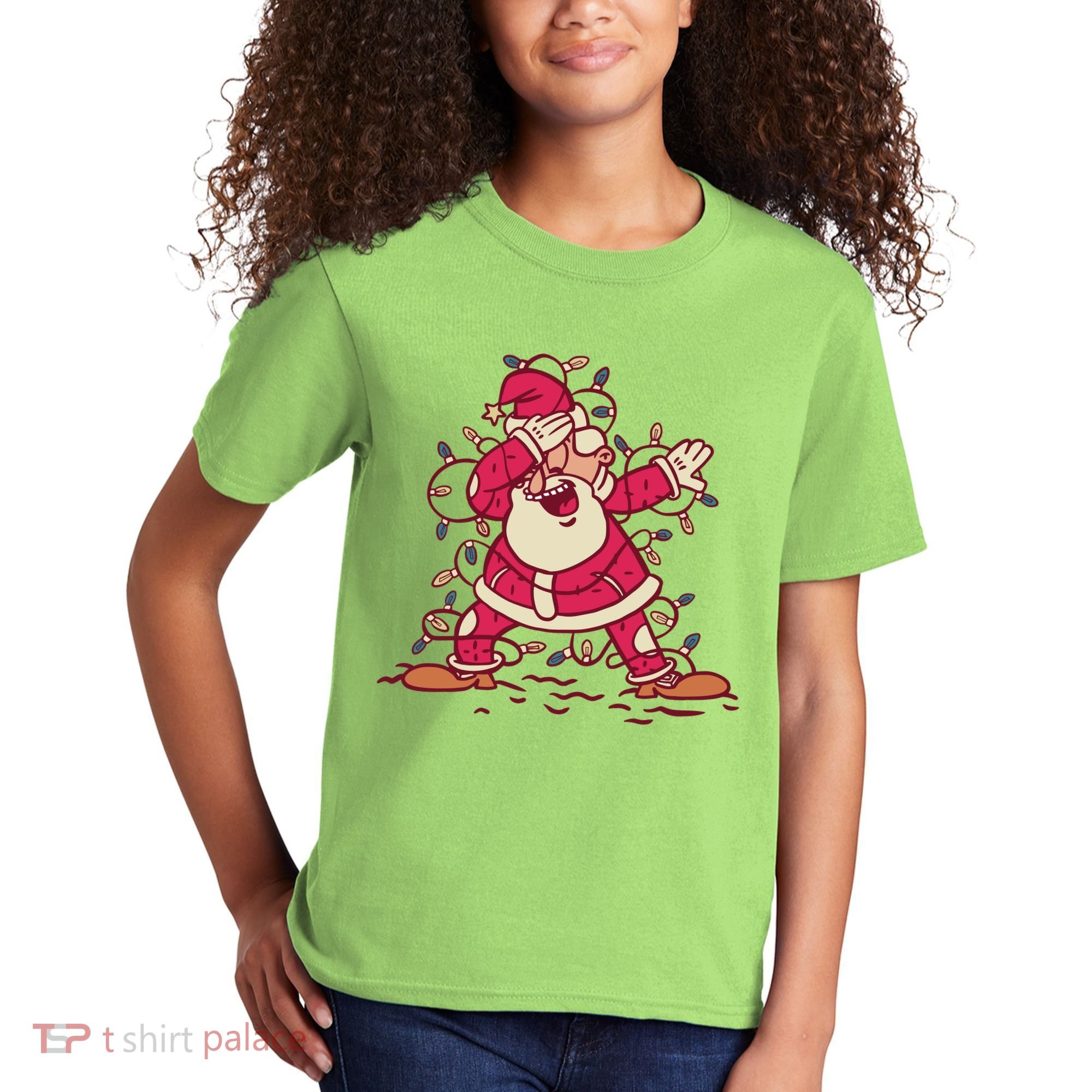 Dabbing Santa Cartoon Kids T-Shirt