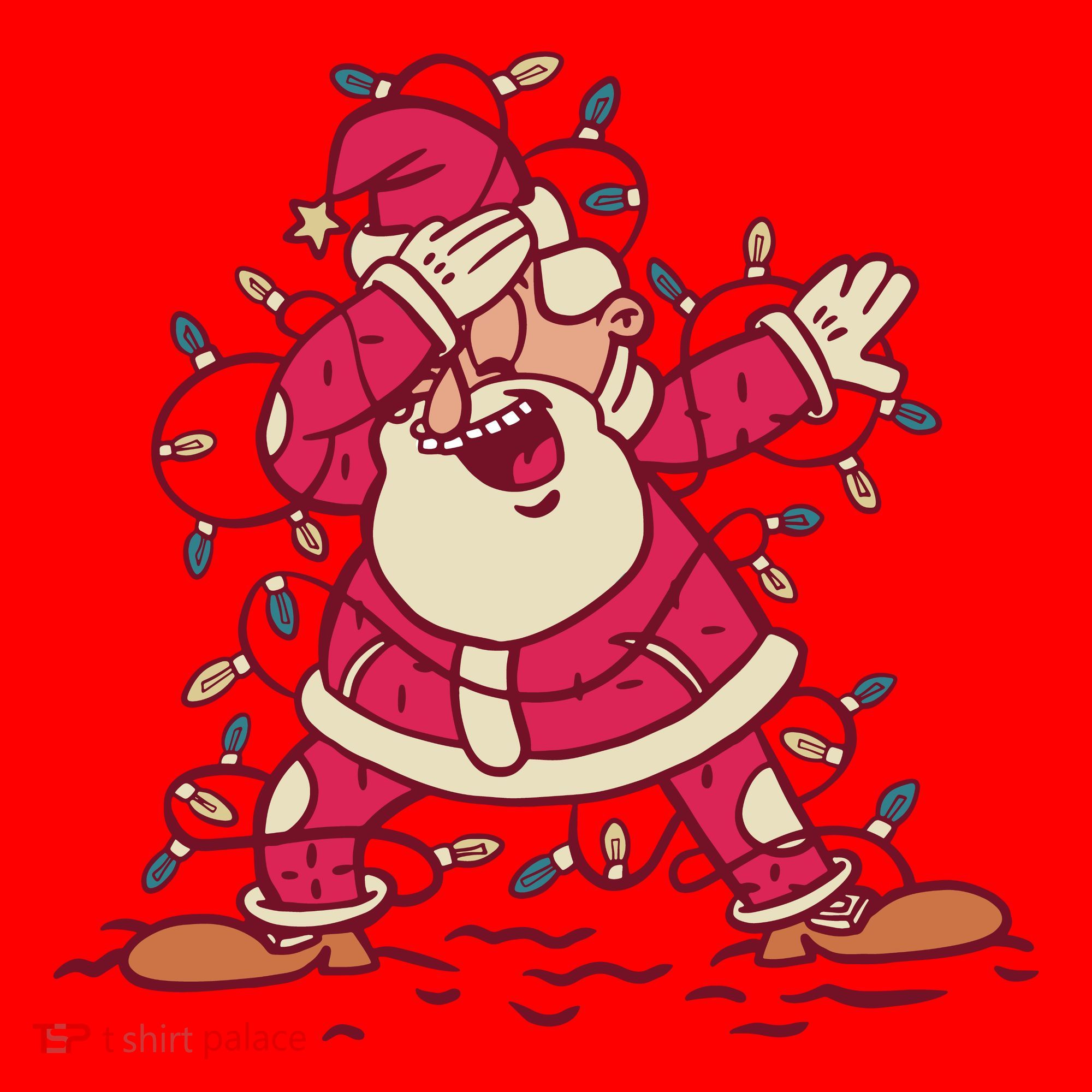 Dabbing Santa Cartoon Santa Hat