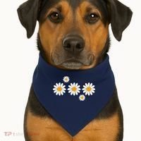 Daisy Spring Cute Floral USA-Made Doggie Bandana thumb 1