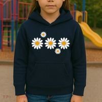 Daisy Spring Cute Floral Kids Hoodie thumb 3