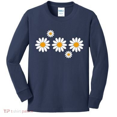 Daisy Spring Cute Floral Kids Long Sleeve Shirt