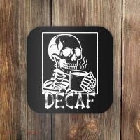 Decaf Skeleton Coffee Skull  Coaster thumb 0