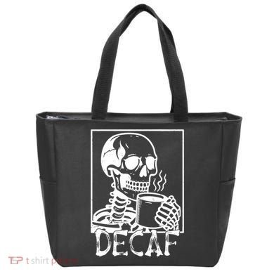Decaf Skeleton Coffee Skull  Tote Bag