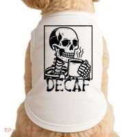 Decaf Skeleton Coffee Skull  Doggie Tank thumb 0