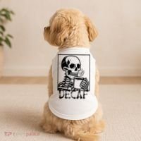 Decaf Skeleton Coffee Skull  Doggie Tank thumb 2