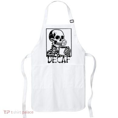 Decaf Skeleton Coffee Skull  Apron