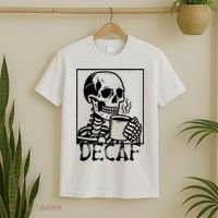 Decaf Skeleton Coffee Skull  T-Shirt thumb 2