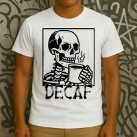 Decaf Skeleton Coffee Skull  T-Shirt thumb 3