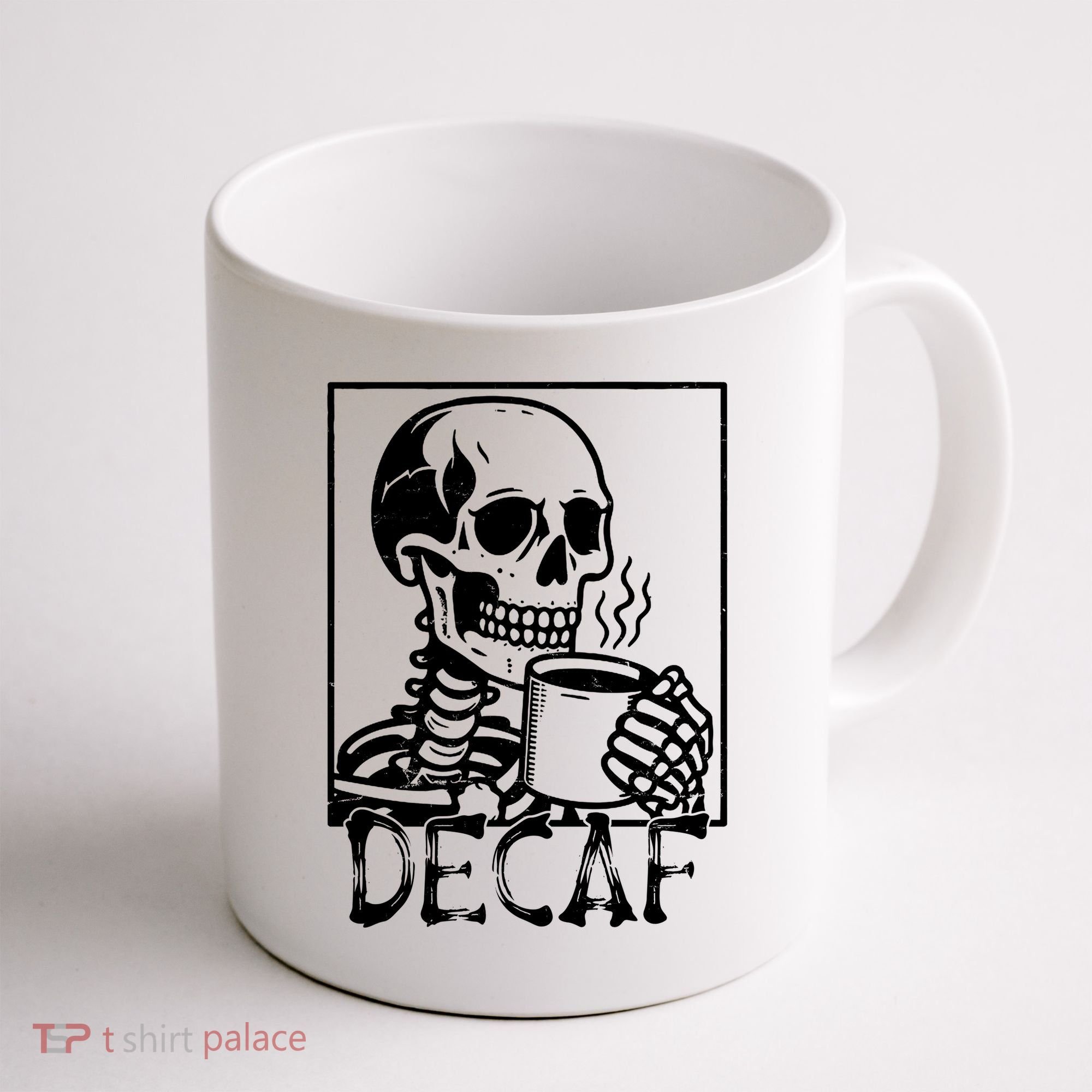Decaf Skeleton Coffee Skull  Coffee Mug