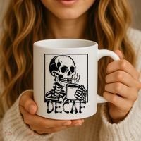 Decaf Skeleton Coffee Skull  Coffee Mug thumb 3