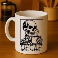 Decaf Skeleton Coffee Skull  Coffee Mug thumb 4